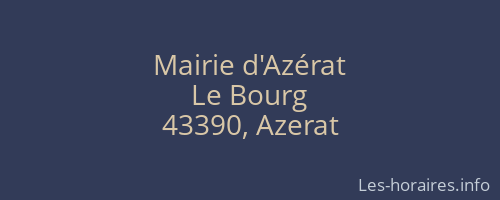 Mairie d'Azérat