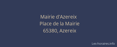 Mairie d'Azereix