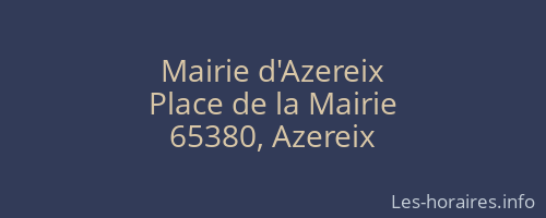 Mairie d'Azereix