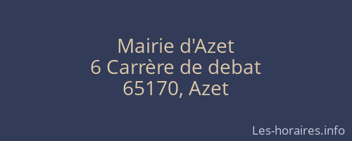 Mairie d'Azet