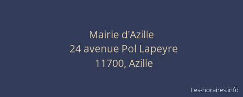 Mairie d'Azille