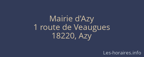 Mairie d'Azy