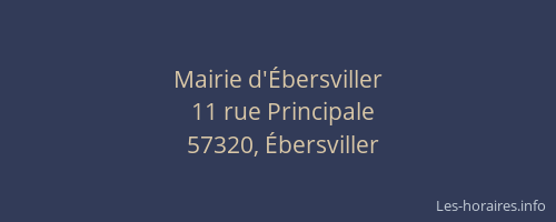 Mairie d'&Eacute;bersviller