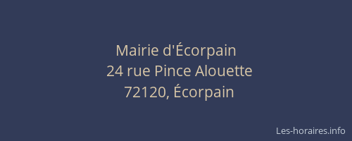 Mairie d'&Eacute;corpain