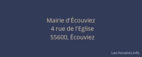 Mairie d'&Eacute;couviez