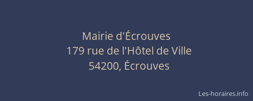 Mairie d'&Eacute;crouves