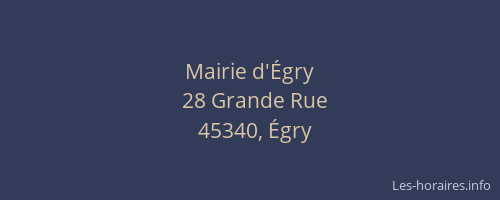 Mairie d'&Eacute;gry