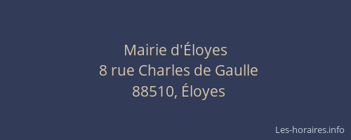 Mairie d'&Eacute;loyes
