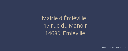 Mairie d'&Eacute;mi&eacute;ville