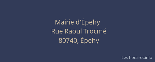Mairie d'&Eacute;pehy