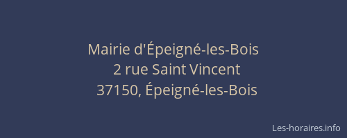 Mairie d'&Eacute;peign&eacute;-les-Bois