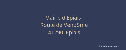 Mairie d'&Eacute;piais