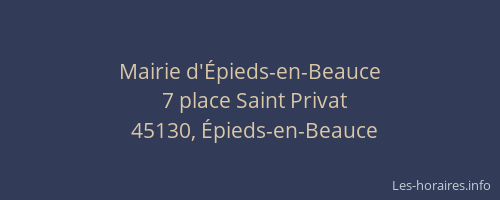Mairie d'&Eacute;pieds-en-Beauce