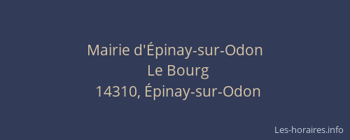 Mairie d'&Eacute;pinay-sur-Odon