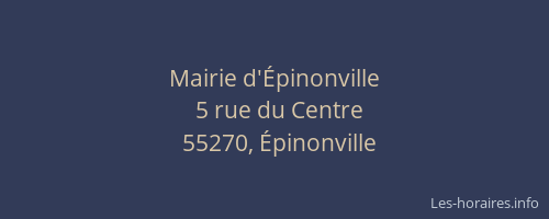 Mairie d'Épinonville