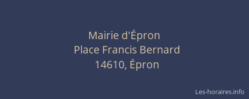 Mairie d'Épron