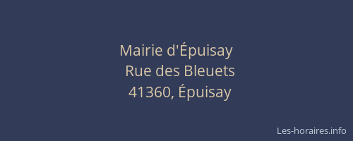 Mairie d'&Eacute;puisay
