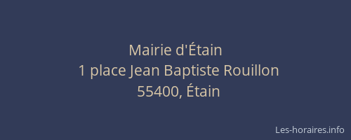 Mairie d'&Eacute;tain