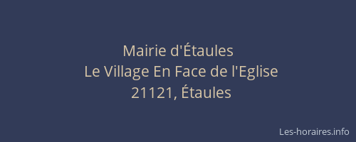 Mairie d'&Eacute;taules