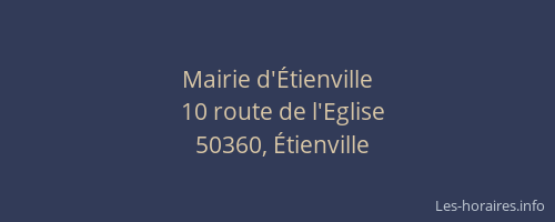 Mairie d'&Eacute;tienville