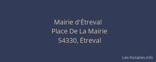 Mairie d'Étreval