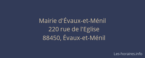 Mairie d'&Eacute;vaux-et-M&eacute;nil