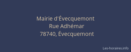 Mairie d'&Eacute;vecquemont