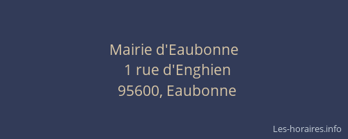 Mairie d'Eaubonne