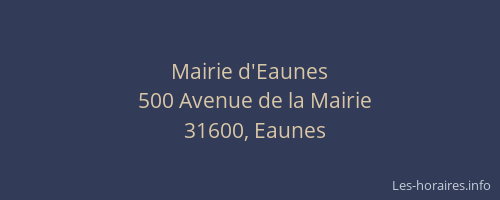Mairie d'Eaunes