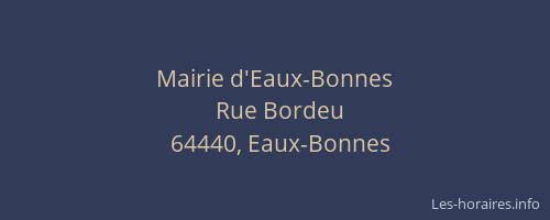 Mairie d'Eaux-Bonnes