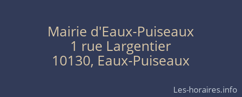 Mairie d'Eaux-Puiseaux