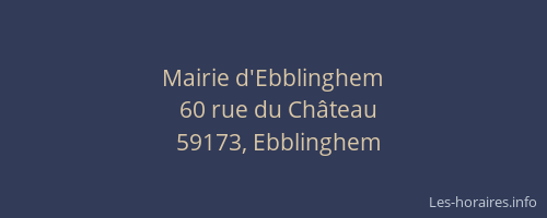 Mairie d'Ebblinghem