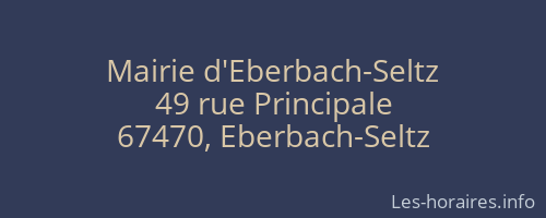Mairie d'Eberbach-Seltz