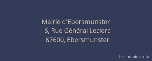 Mairie d'Ebersmunster