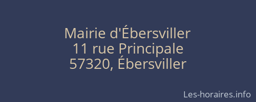 Mairie d'Ébersviller