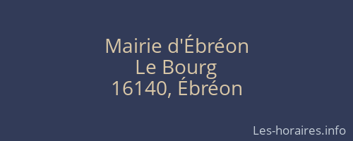 Mairie d'Ébréon