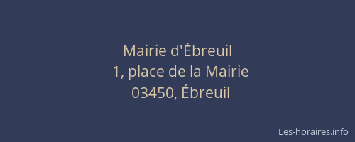 Mairie d'Ébreuil
