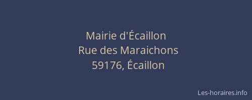 Mairie d'Écaillon