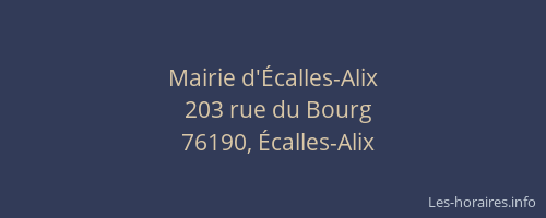 Mairie d'Écalles-Alix