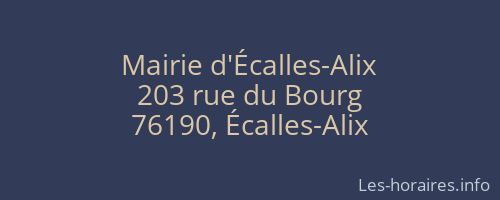 Mairie d'Écalles-Alix