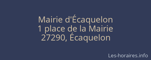 Mairie d'Écaquelon