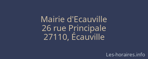 Mairie d'Ecauville