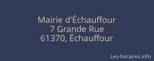 Mairie d'Échauffour