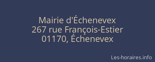 Mairie d'Échenevex