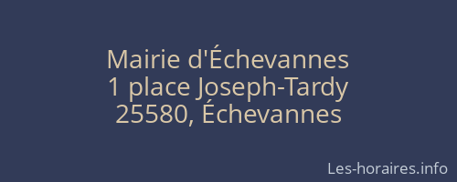 Mairie d'Échevannes