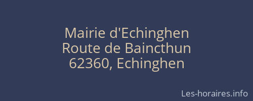 Mairie d'Echinghen