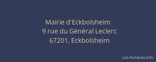 Mairie d'Eckbolsheim
