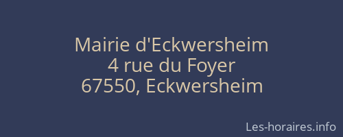 Mairie d'Eckwersheim