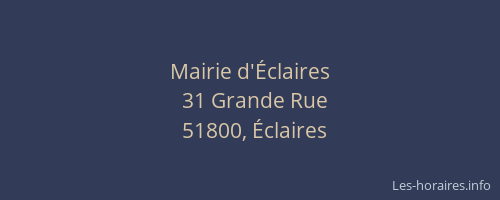 Mairie d'Éclaires