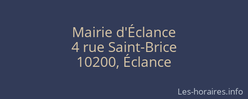 Mairie d'Éclance